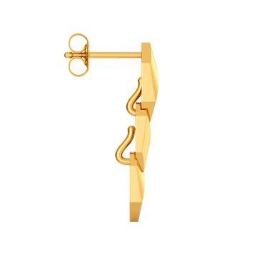 Dangle Drama Gold Earrings