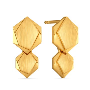 Hexa Vibes Gold Earrings