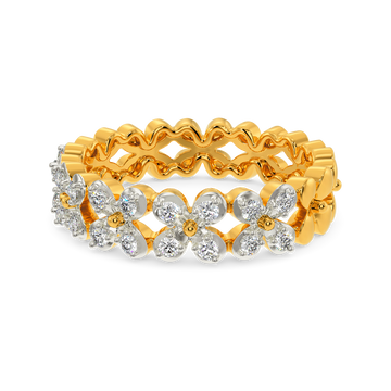 Floral Party Diamond Rings