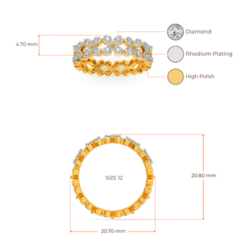 Floral Party Diamond Rings