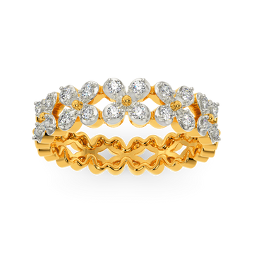 Floral Party Diamond Rings