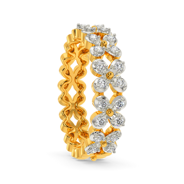 Floral Party Diamond Rings