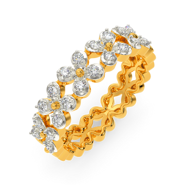 Floral Party Diamond Rings