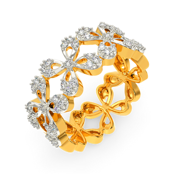 Floral Damsel Diamond Rings