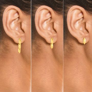 Dangle Drama Gold Earrings