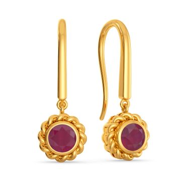 Garnet Gaze Gemstone Earrings