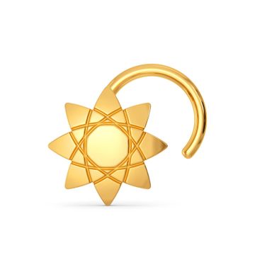 Ornate Atoms Gold Nose Pins