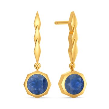 Blue Toned Gemstone Drop Earring