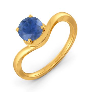 Curly Blues Gemstone Rings