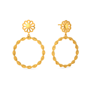 Twisty Gold Earrings