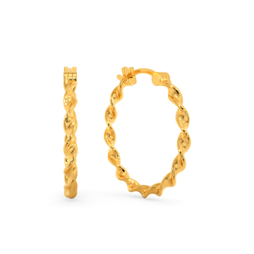 Twisty Gold Earrings