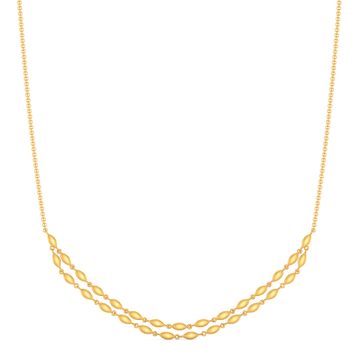 Socially Oval Gold Necklaces