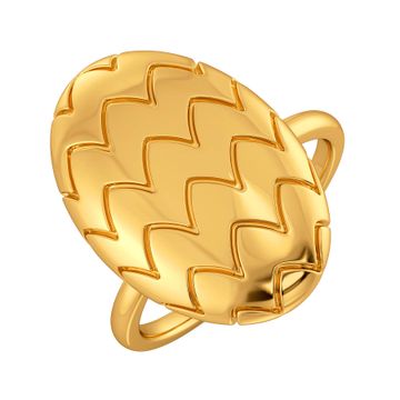 Offbeat Ovals Gold Rings