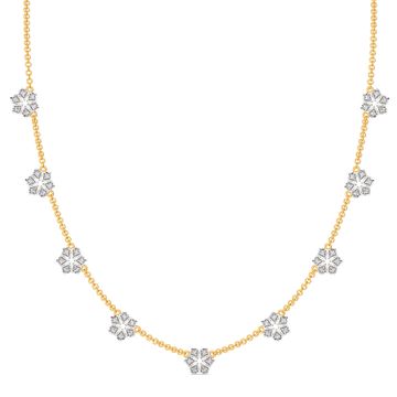 Snow Flake Diamond Necklaces