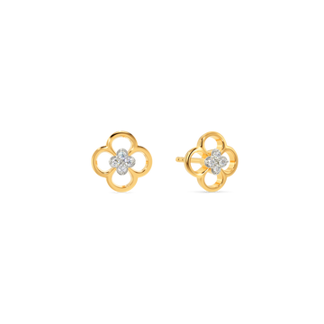 Sweet Peony Diamond Earrings