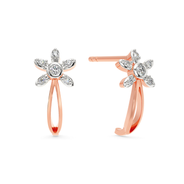 Floral Flush Diamond Earrings
