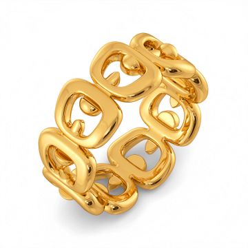 Edgy Links Gold Rings