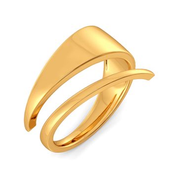 Curvy Contours Gold Rings