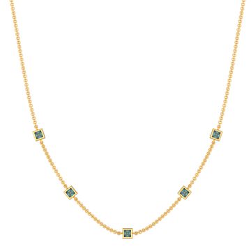 Blue Blocks Gemstone Necklaces