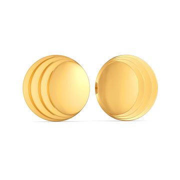 Button Down Gold Earrings