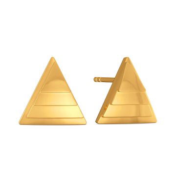 Triangle Ties Gold Earrings