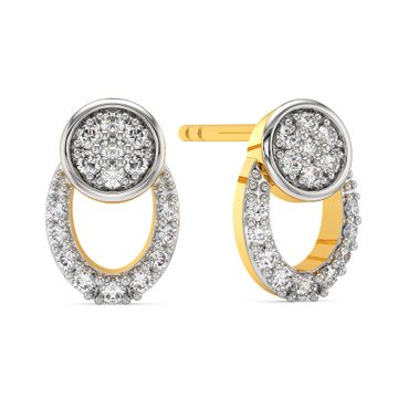 Lateral Layers Diamond Earrings