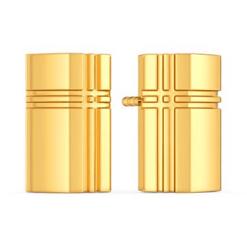 Plaid to Plot Gold Earrings