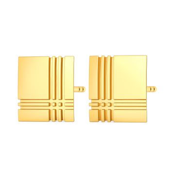 All Checked Out Gold Earrings