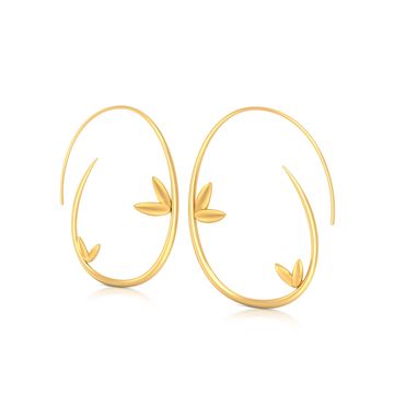 Stylised Flora Gold Earrings