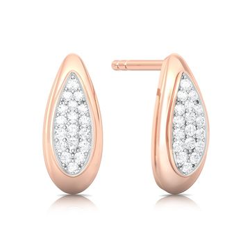 Iced Rose Diamond Earrings