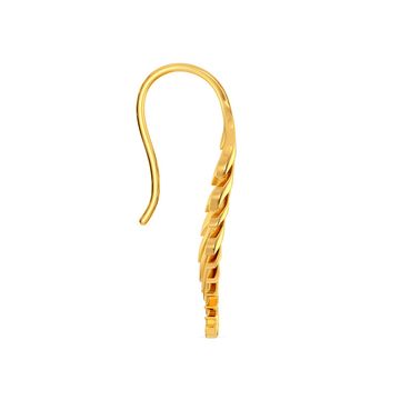 Turn of Ferns Gold Earrings