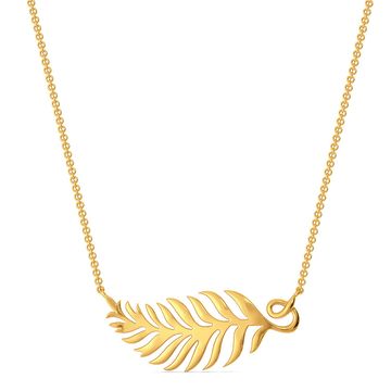 Turn of Ferns Gold Necklaces