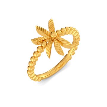 The Balmy Palm Gold Rings