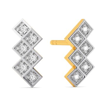 Plaid Ful Diamond Earrings