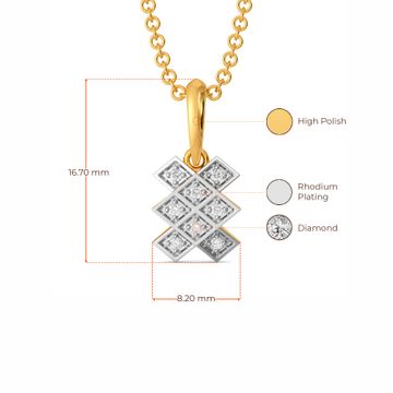 Plaid Perks Diamond Pendants