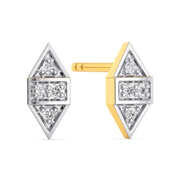 Chequered Twins Diamond Earrings