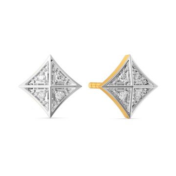Chequered Panes Diamond Earrings