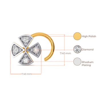 Mad for Plaid Diamond Nose Pins