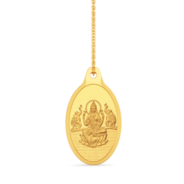 Goddess Lakshmi Gold Coin Pendant - 1 Gram Gold Pendants