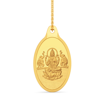 Goddess Lakshmi Gold Coin Pendant - 10 Grams Gold Pendants