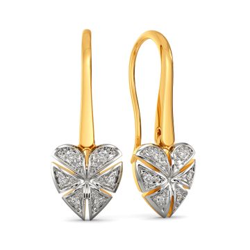 Plaid of Hearts Diamond Earrings