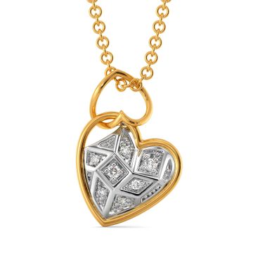 Tartan Heart Diamond Pendants