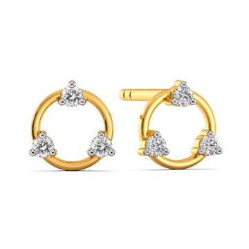 Triune Tied Diamond Earrings