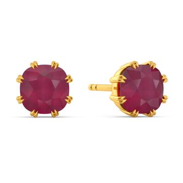 Red colour earrings online hot sale