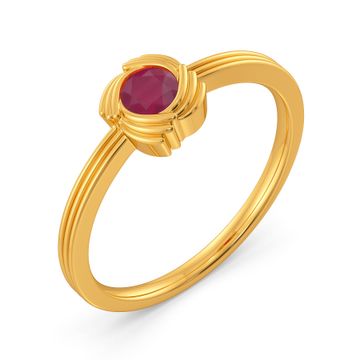 Scarlet Swirls Gemstone Rings