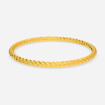 Edgy Sprial Hollow Gold Bangles
