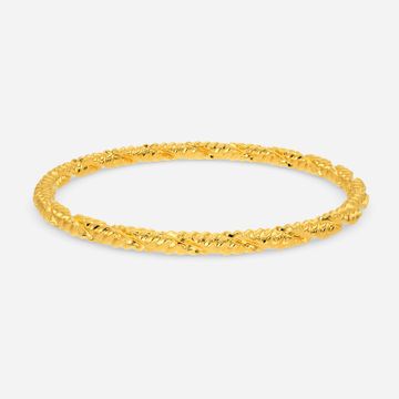 Twisted Hollow Gold Bangles