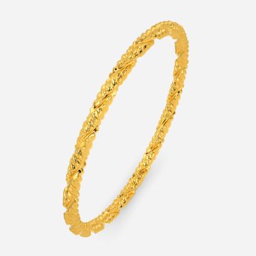 Twisted Hollow Gold Bangles