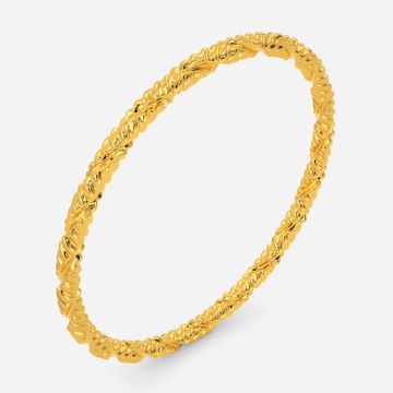 Twisted Hollow Gold Bangles