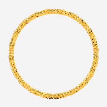 Twisted Hollow Gold Bangles